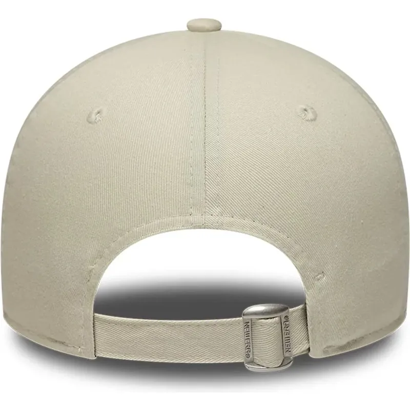 mutzen-gebogen-beige-verstellbares-band-9forty-faux-pony-infill-der-los-angeles-dodgers-mlb-von-new-era