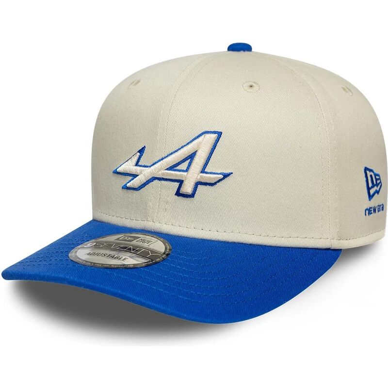 mutzen-gebogen-beige-snapback-9seventy-stretch-snap-contrast-visor-der-alpine-f1-team-formula-1-von-new-era