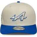 mutzen-gebogen-beige-snapback-9seventy-stretch-snap-contrast-visor-der-alpine-f1-team-formula-1-von-new-era