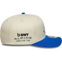 casquette-courbee-beige-et-bleue-snapback-9seventy-stretch-snap-contrast-visor-alpine-f1-team-formula-1-new-era