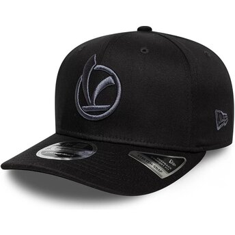 Casquette courbée noire snapback avec logo noir 9SEVENTY Stretch Snap Seasonal Vespa Piaggio New Era