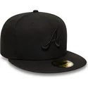 casquette-plate-noire-ajustee-avec-logo-noir-59fifty-atlanta-braves-mlb-new-era