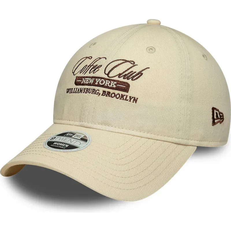 mutzen-gebogen-beige-verstellbares-band-9twenty-coffee-club-von-new-era