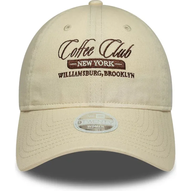 mutzen-gebogen-beige-verstellbares-band-9twenty-coffee-club-von-new-era