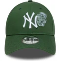mutzen-gebogen-grun-verstellbares-band-9forty-food-icon-der-new-york-yankees-mlb-von-new-era