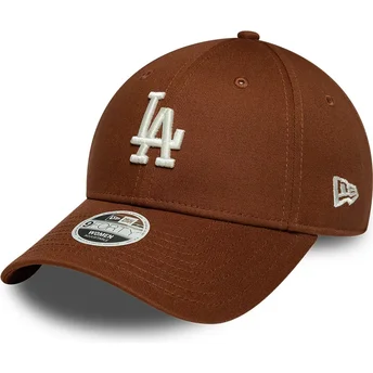 Mützen gebogen braun verstellbares band 9FORTY League Essential Midi der Los Angeles Dodgers MLB von New Era