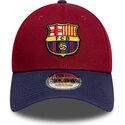 casquette-courbee-rouge-et-bleue-marine-ajustable-9forty-contrast-fc-barcelona-laliga-new-era