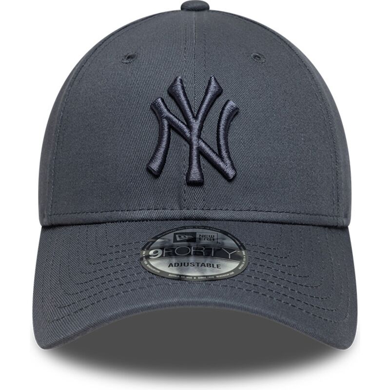 mutzen-gebogen-grau-verstellbares-band-9forty-league-essential-der-new-york-yankees-mlb-von-new-era