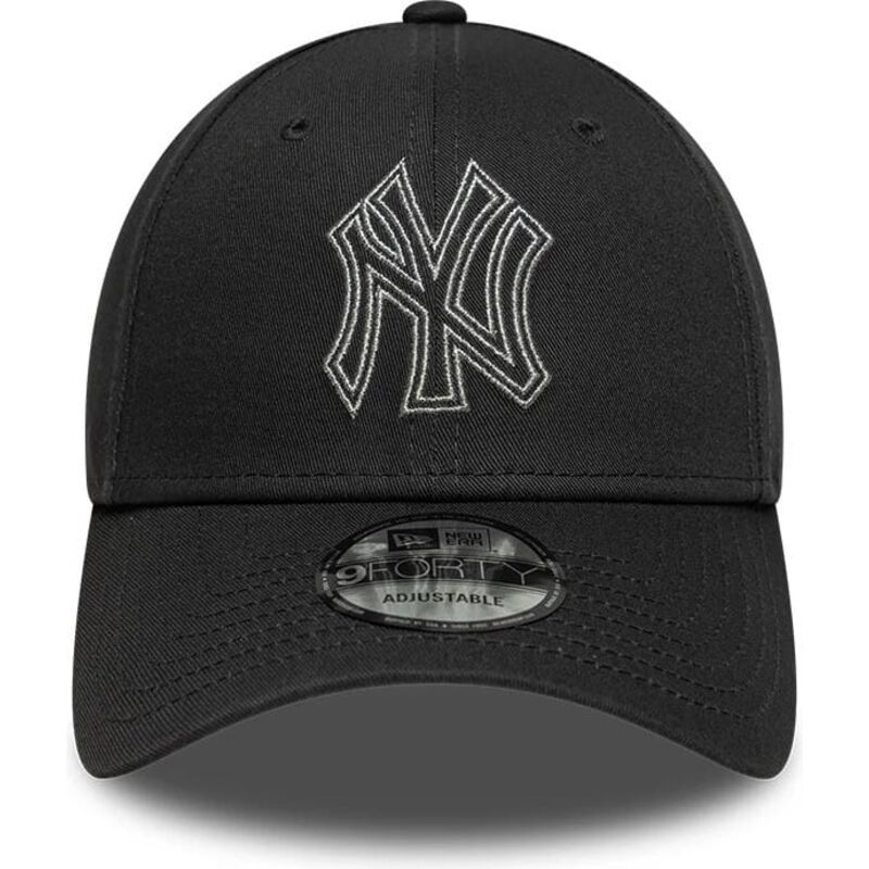 casquette-courbee-grise-ajustable-9forty-metallic-outline-new-york-yankees-mlb-new-era