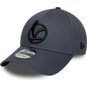 casquette-courbee-grise-fonce-ajustable-avec-logo-noir-9forty-logo-vespa-piaggio-new-era