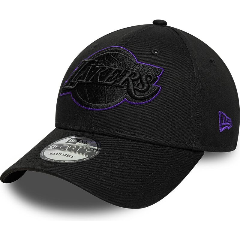 mutzen-gebogen-schwarz-verstellbares-band-9forty-outline-der-los-angeles-lakers-nba-von-new-era mutzen-gebogen-schwarz-verstellbares-band-9forty-outline-der-los-angeles-lakers-nba-von-new-era