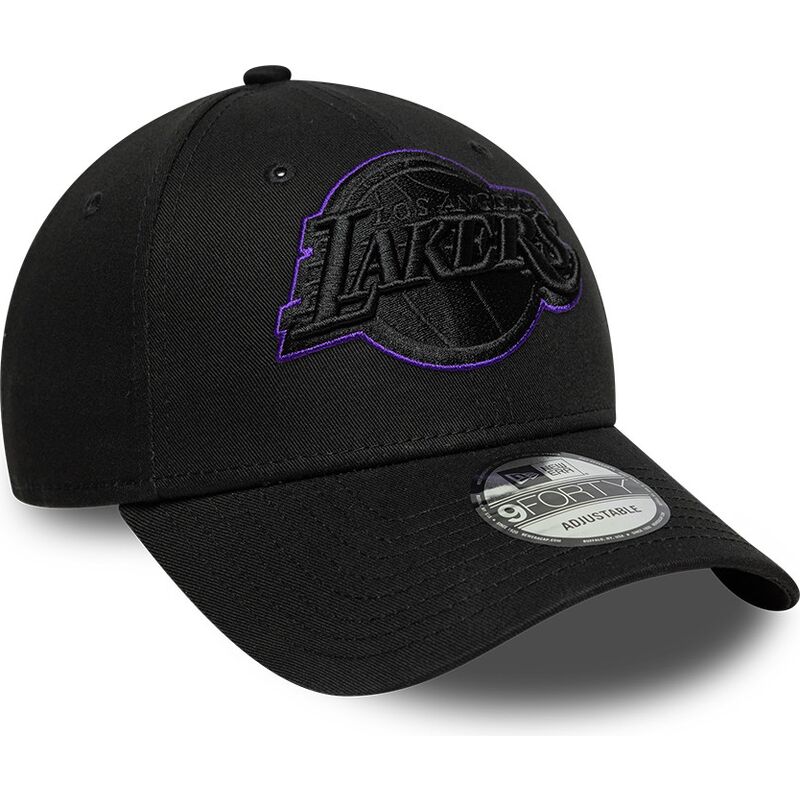 mutzen-gebogen-schwarz-verstellbares-band-9forty-outline-der-los-angeles-lakers-nba-von-new-era mutzen-gebogen-schwarz-verstellbares-band-9forty-outline-der-los-angeles-lakers-nba-von-new-era