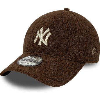 Casquette courbée marron snapback 9FORTY Winter Borg New York Yankees MLB New Era