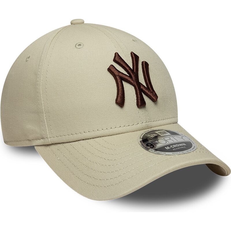 casquette-courbee-beige-snapback-avec-logo-marron-9forty-m-crown-new-york-yankees-mlb-new-era casquette-courbee-beige-snapback-avec-logo-marron-9forty-m-crown-new-york-yankees-mlb-new-era