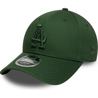 Casquette courbée verte snapback avec logo vert 9FORTY M-Crown Los Angeles Dodgers MLB New Era