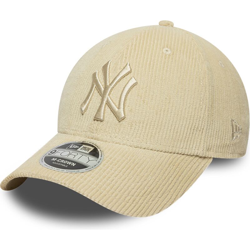 casquette-courbee-beige-ajustable-avec-logo-beige-9forty-m-crown-cord-new-york-yankees-mlb-new-era casquette-courbee-beige-ajustable-avec-logo-beige-9forty-m-crown-cord-new-york-yankees-mlb-new-era