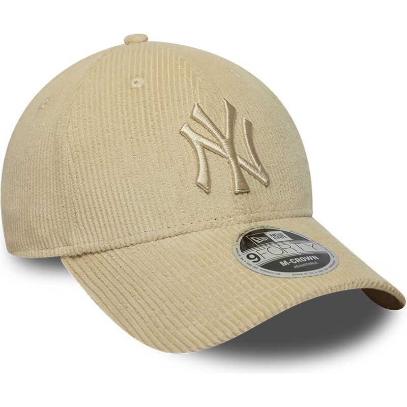 casquette-courbee-beige-ajustable-avec-logo-beige-9forty-m-crown-cord-new-york-yankees-mlb-new-era casquette-courbee-beige-ajustable-avec-logo-beige-9forty-m-crown-cord-new-york-yankees-mlb-new-era