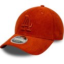 mutzen-gebogen-orange-verstellbares-band-9forty-m-crown-cord-der-los-angeles-dodgers-mlb-von-new-era