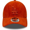 casquette-courbee-orange-ajustable-avec-logo-orange-9forty-m-crown-cord-los-angeles-dodgers-mlb-new-era