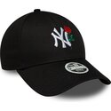 mutzen-gebogen-schwarz-verstellbares-band-9forty-flower-icon-der-new-york-yankees-mlb-von-new-era