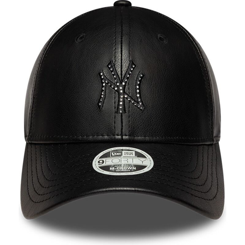 mutzen-gebogen-schwarz-snapback-9forty-m-crown-pu-diamante-der-new-york-yankees-mlb-von-new-era