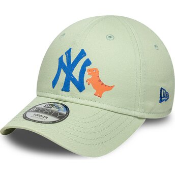 Casquette courbée verte ajustable pour enfant avec logo bleu 9FORTY Dino Icon New York Yankees MLB New Era
