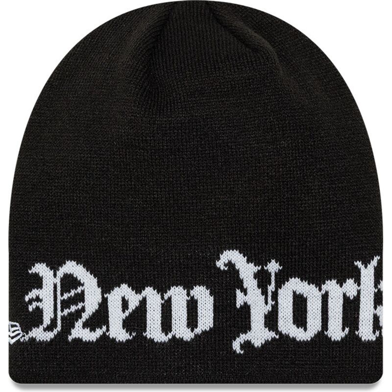 bonnet-noir-knit-skully-wordmark-new-york-yankees-mlb-new-era bonnet-noir-knit-skully-wordmark-new-york-yankees-mlb-new-era