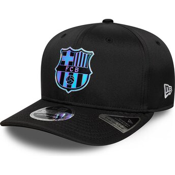 Casquette courbée noire snapback con logo multicolore 9SEVENTY Stretch Snap TPU FC Barcelona LALIGA New Era
