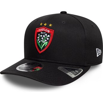 Casquette courbée noire snapback 9SEVENTY Stretch Snap Lily Rugby Club Toulonnais French Rugby Federation FFR New Era