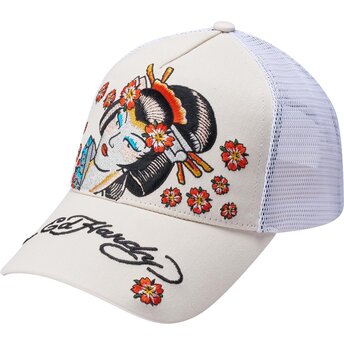Mützen gebogen beige snapback Tokyo Geisha von Ed Hardy