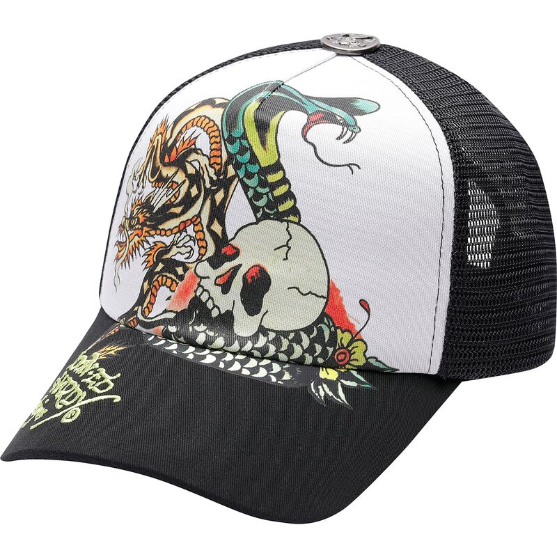 mutzen-gebogen-schwarz-snapback-snake-and-skull-von-ed-hardy mutzen-gebogen-schwarz-snapback-snake-and-skull-von-ed-hardy
