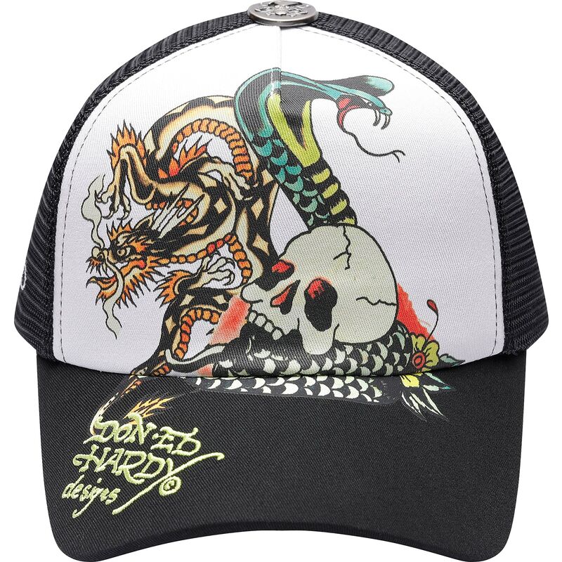 casquette-trucker-noire-et-blanche-snake-and-skull-ed-hardy casquette-trucker-noire-et-blanche-snake-and-skull-ed-hardy