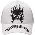 mutzen-gebogen-weiss-snapback-gothic-skull-in-flames-von-ed-hardy