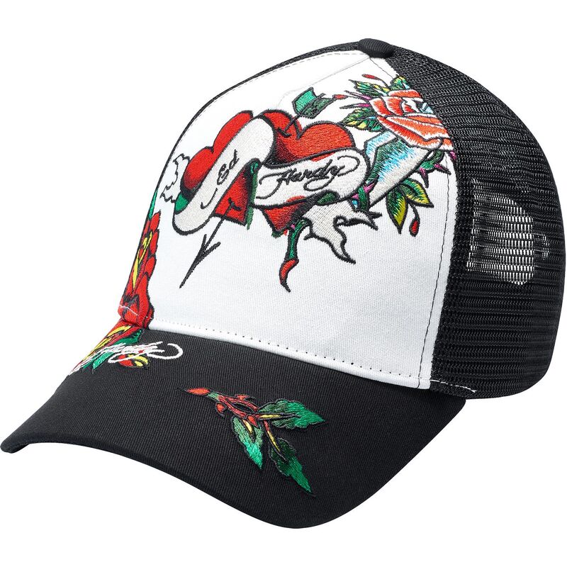 casquette-trucker-noire-et-blanche-love-ed-ed-hardy casquette-trucker-noire-et-blanche-love-ed-ed-hardy