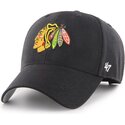 casquette-courbee-noire-ajustable-mvp-chicago-blackhawks-nhl-47-brand