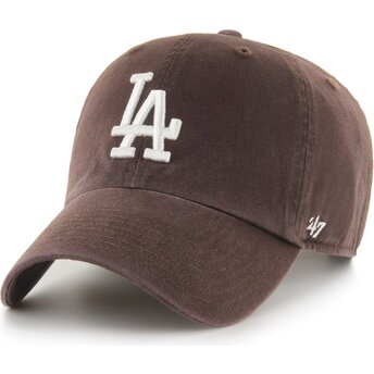 Casquette courbée marron ajustable Clean Up No Loop Label Los Angeles Dodgers MLB 47 Brand