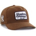 mutzen-gebogen-braun-snapback-hitch-rf-cord-patch-der-new-york-yankees-mlb-von-47-brand