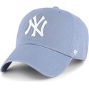 mutzen-gebogen-blau-verstellbares-band-clean-up-vapor-der-new-york-yankees-mlb-von-47-brand