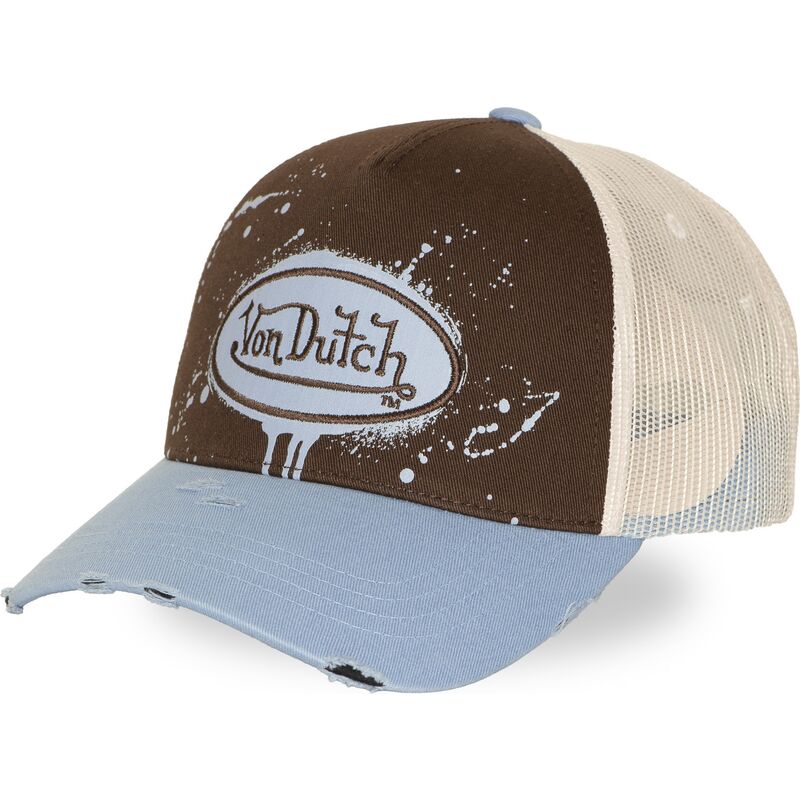 casquette-trucker-marron-et-bleue-tag04-von-dutch