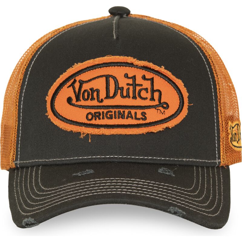 casquette-trucker-noire-et-orange-urb05-von-dutch casquette-trucker-noire-et-orange-urb05-von-dutch