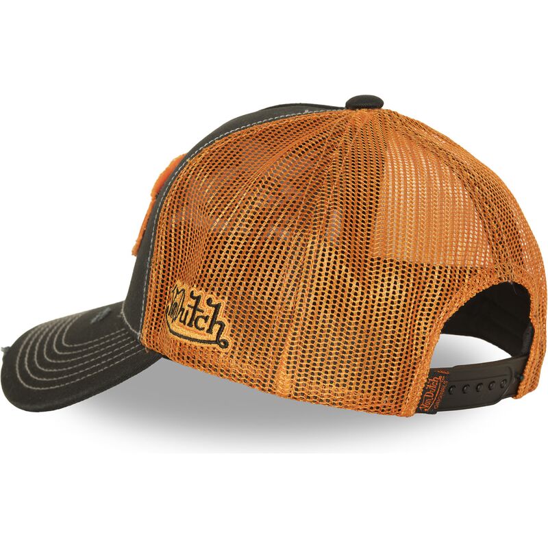 casquette-trucker-noire-et-orange-urb05-von-dutch casquette-trucker-noire-et-orange-urb05-von-dutch