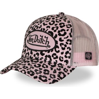 Mützen gebogen leopard snapback rosa VERLE von Von Dutch