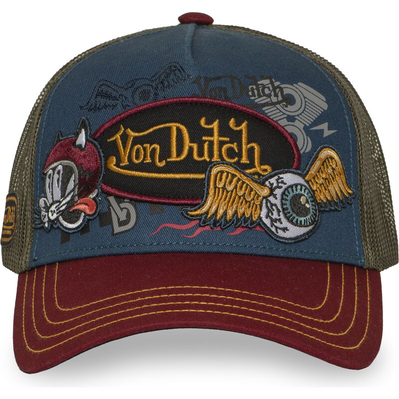 casquette-trucker-multicolore-patches20-von-dutch casquette-trucker-multicolore-patches20-von-dutch