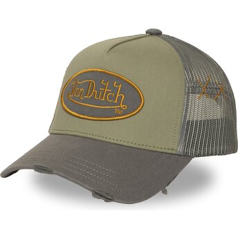 Casquette trucker verte et grise USED 15 Von Dutch