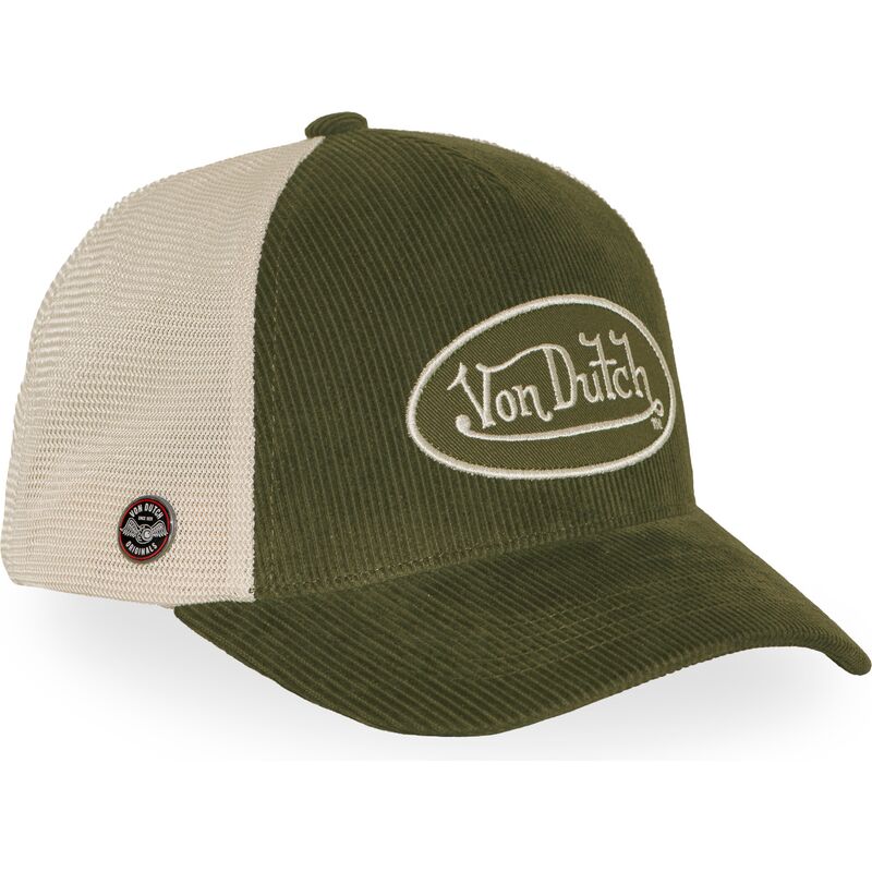 casquette-trucker-verte-et-beige-ajustable-lof-b47-von-dutch