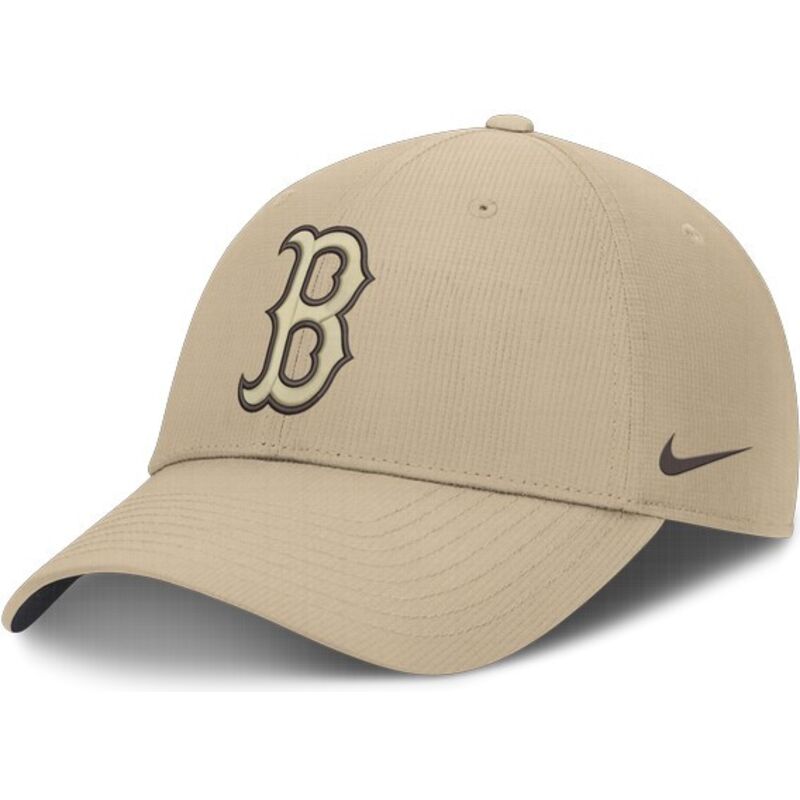 casquette-courbee-beige-ajustable-avec-logo-beige-club-structured-uv-poly-ripstop-boston-red-sox-mlb-nike casquette-courbee-beige-ajustable-avec-logo-beige-club-structured-uv-poly-ripstop-boston-red-sox-mlb-nike