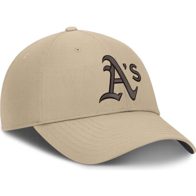 casquette-courbee-beige-ajustable-avec-logo-marron-structured-uv-poly-ripstop-oakland-athletics-mlb-nike casquette-courbee-beige-ajustable-avec-logo-marron-structured-uv-poly-ripstop-oakland-athletics-mlb-nike