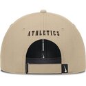 casquette-courbee-beige-ajustable-avec-logo-marron-structured-uv-poly-ripstop-oakland-athletics-mlb-nike