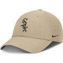 casquette-courbee-beige-ajustable-avec-logo-marron-club-structured-uv-poly-ripstop-chicago-white-sox-mlb-nike