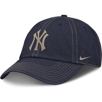 Casquette courbée bleue marine ajustable avec logo beige Fathers Day Club Unstructured Organic Cotton New York Yankees MLB Nike